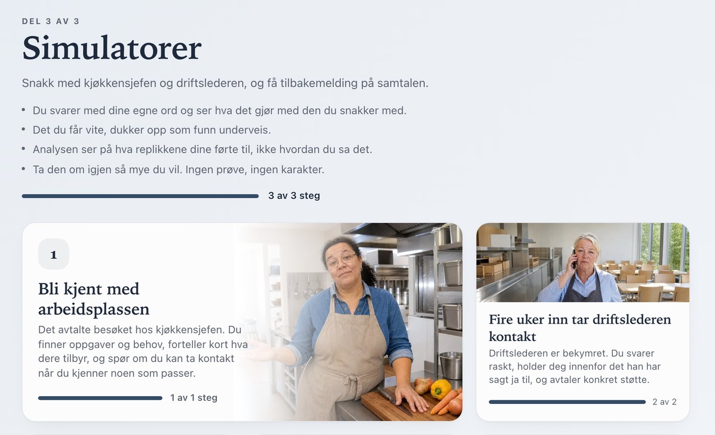 Markedslab: simulatorer med kjøkkensjefen og driftslederen