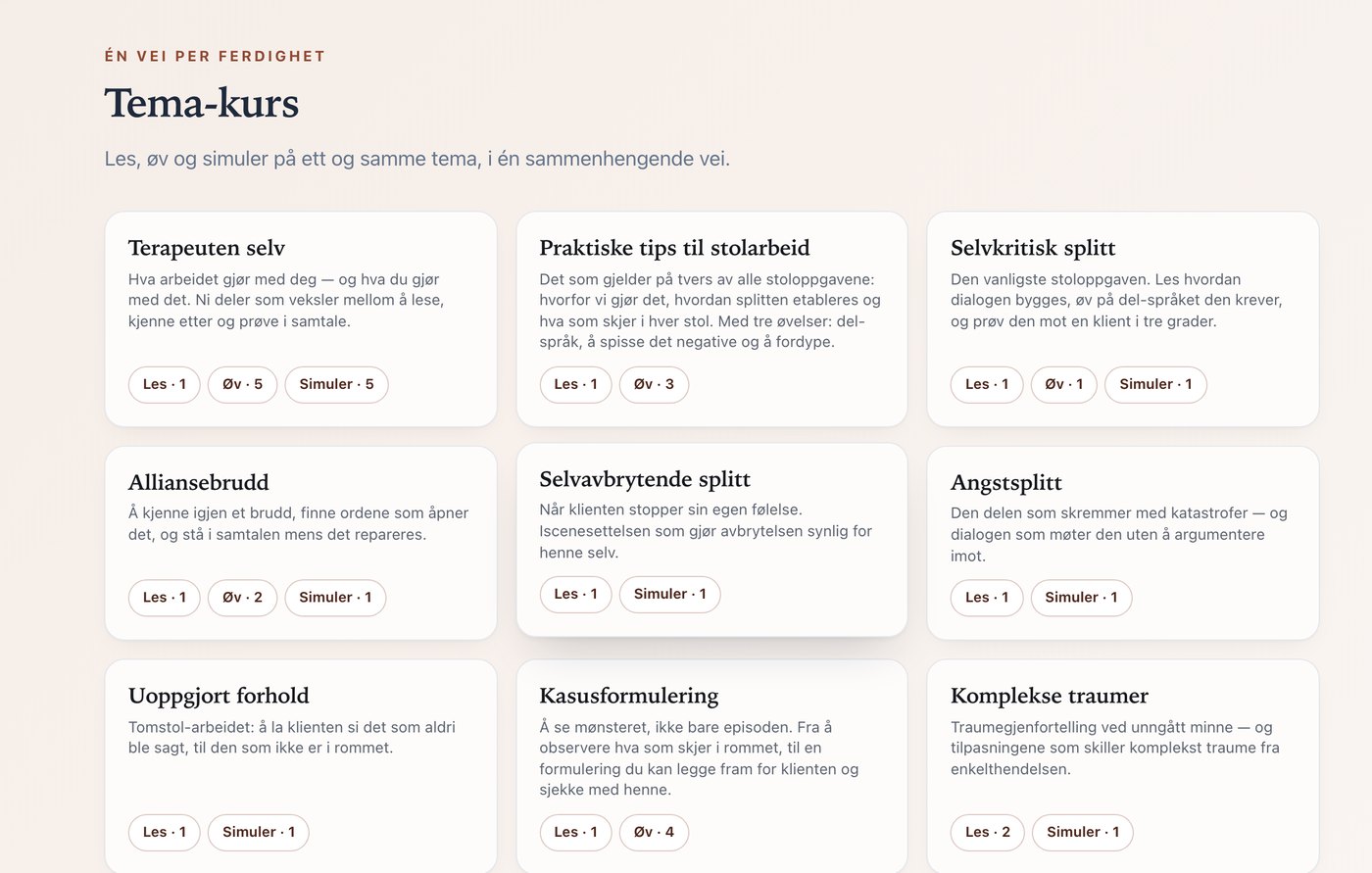 EFT-lab: ni tema-kurs der man leser, øver og simulerer